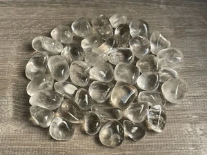 Grade A++ Clear Quartz Tumbled Stones, 0.75"-1.25" Quartz Crystal, Pick How Many - Picture 1 of 10