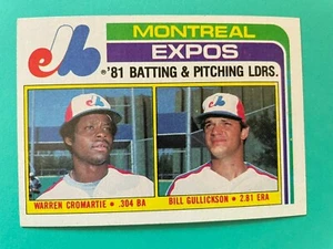 1982 Topps #526 Montreal Expos Leaders 1981 Cromartie & Gullickson - Picture 1 of 2