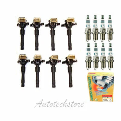 IGNITION COIL 8PCS 95-03 For BMW E46 E39 X5 Z3 Z8 E36 B321*8 +8 SPARK PLUG IC167 - Image 1 of 2