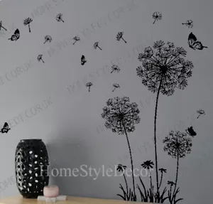 Danlion Flowers Butterfly Wall Decal Sticker Decor Home Nature Art Mural Paper - Picture 1 of 7