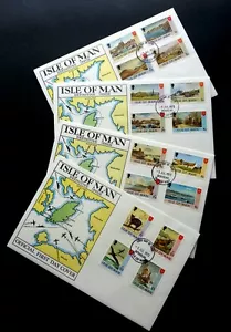 Isle Of Man Definitive Issue 1973 Cat Animal Mountain Landscape (stamp FDC 4's) - Picture 1 of 5