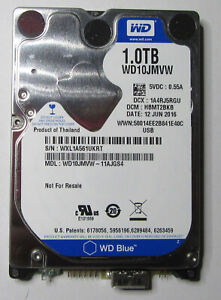 1TB Western Digital WD10JMVW-11AJGS4 DCX: 1A4RJ5RGU DCM: HBMT2BKB USB 3.0 HDD