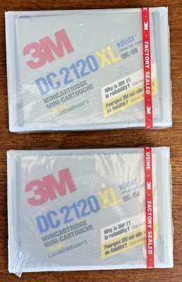 x2 3M DC2120XL Imation XIMAT QIC-80 Data Backup Mini Cartridge - Image 1 of 3