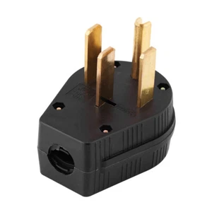 1pc High Quality 50A Straight Blade Angle US Plug For Dryer - Picture 1 of 7