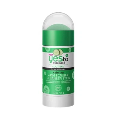 Yes To Cucumbers New Calming 2-in-1 Scrub & Cleanser Stick - 2.5 oz - Image 1 of 2