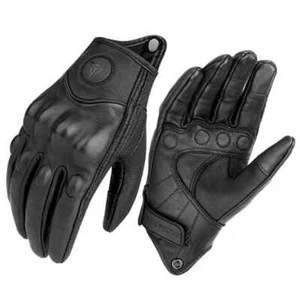 Echt Leder Motorradhandschuhe Winterhandschuhe Sommer Ziegenleder Touchscreen  - Bild 1 von 26