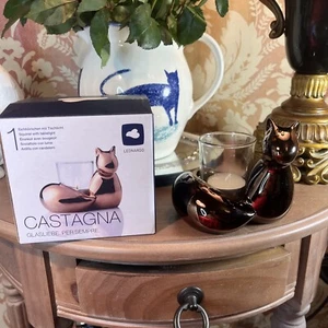 Castagna Bronze Coloured Cat Tealight Holdersuper Cute B106 - Picture 1 of 5