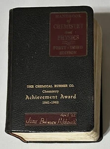 Vintage 1962 Handbook of Chemistry and Physics 43rd Edition India Paper - Imagen 1 de 9