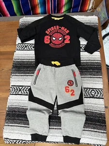 Disney Store Spiderman Tracksuit Set Sweatshirt Kids Age 4 Boys Jumper Bottoms - Picture 1 of 15