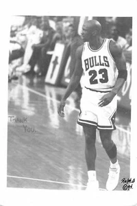 Foto postal de Michael Jordan 1994 por Ralph B. Ilford RC Paper Bulls 23 rara - Imagen 1 de 2
