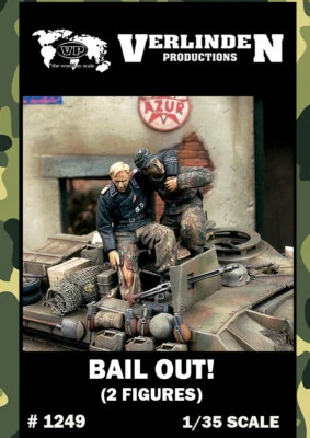 1/35 WWII German Tank Soldier "Bail Out!" (2 Figures) VERLINDEN #1249 Model Kits - Image 1 of 2