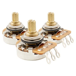 Musiclily Pro 3Pcs A250K Brass Inch Split Shaft Audio Taper Guitar Potentiometer - Picture 1 of 6