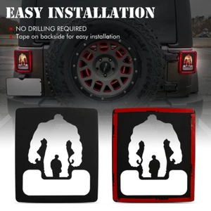 Tail Light Lamp Decor Cover Guards For Jeep Wrangler JL 2018+ Accessories Black - Foto 1 di 8