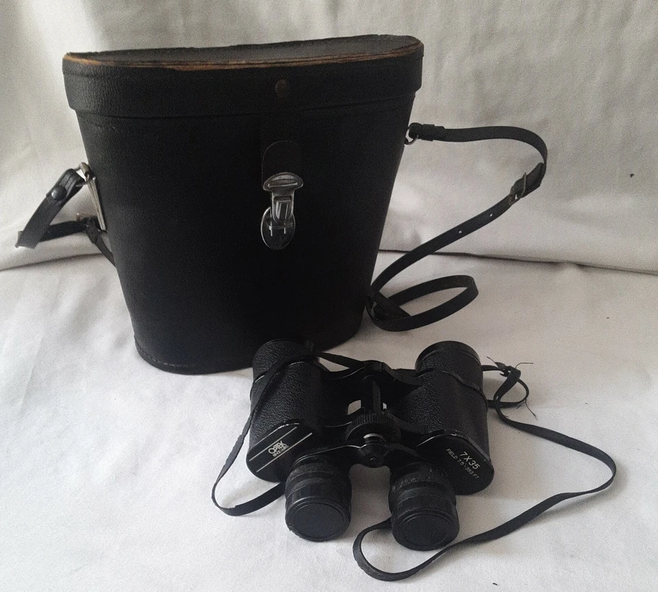 Vintage Fully Coated OpTex 7x35 Field 7.5 - 393 Ft Binoculars  - Image 1 of 4