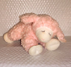 Baby Gund WINKY Pink Lamb Rattle 8" Plush Sheep White Muzzle Feet Collar