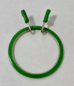 Spring 4” Embroidery Hoop Green Pinch Vintage Metal Plastic Rubber Grip Squeeze - Picture 1 of 4