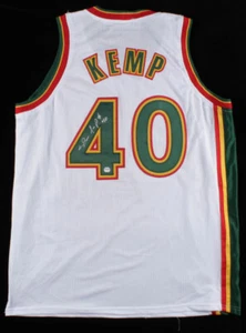 Shawn Kemp Signed Supersonics Basketball Jersey (PSA/DNA COA) Seattle #1 Pk 1989 - Picture 1 of 6
