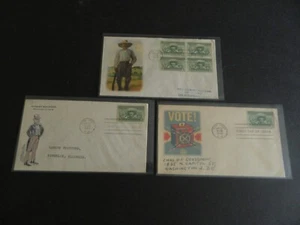 3 dif FDC's 3cent Puerto Rico Elections (Sc.#983) Wow! - Picture 1 of 1