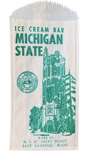 Ice Cream Bags Vintage Michigan State University Cafeteria Set of 12 MSU - Picture 1 of 1