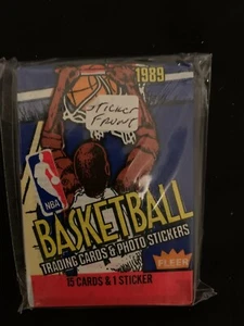 89/90 FLEER BASKETBALL SEALED PACK w/MICHAEL JORDAN sticker showing - Picture 1 of 2