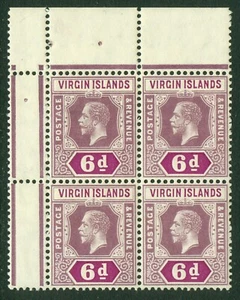 SG 74 Virgin Islands 1913-19. 6d dull & bright purple. A fine fresh unmounted... - Picture 1 of 1