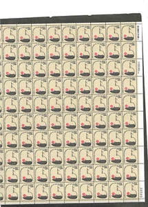 #1608 50c AMERICANA "LAMPADA DI FERRO" EMISSIONE PANNELLO DI 100 MNH - Foto 1 di 1