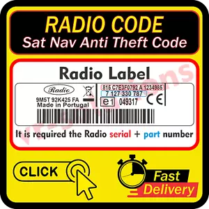 TravelPilot RADIO CODE mca fx lsrns blaupunkt nx mk4 hsrns sat-nav FOR FORD 2010 - Picture 1 of 9