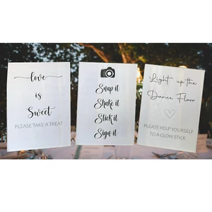Wedding Prints Signs, snap, glow, treats A4 - Picture 1 of 1