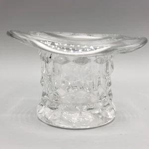 Vintage Fostoria American #2056 Top Hat Topper Toothpick Clear Cube Motif 2 1/2" - Picture 1 of 10