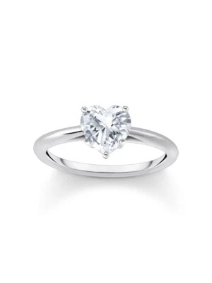 Thomas Sabo TR2476-051-14-54 Anello in argento con pietra bianca a forma di c... - Immagine 1 di 3