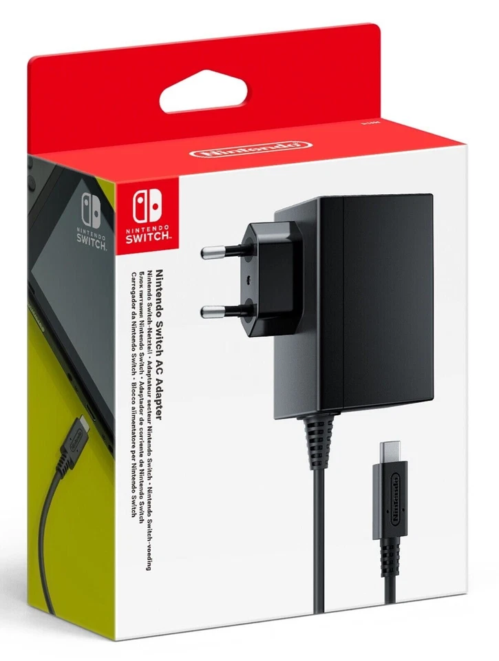 NINTENDO SWITCH CARICABATTERIA ORIGINALE ADAPTER CARICATORE  - Immagine 1 di 1