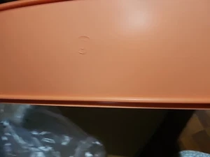 Tupperware Sheer Jumbo Bread Server Keeper Storage Box Container Orange Lid - Picture 1 of 4