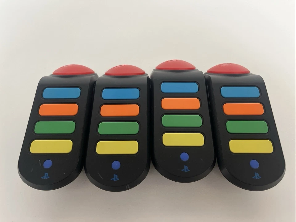 4x Buzz Wireless Buzzers - PlayStation 3 PS3 - TESTED (No Receiver Included) - Image 1 of 3