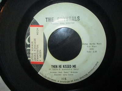 1963 THE CRYSTALS Then He Kissed Me +Brother Julius US 7" Phillies 115 R&B Good+ - Image 1 of 2