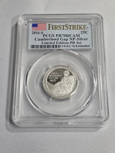 2016-S PR70 Cumberland Gap Limited Edition Silver Proof Set PCGS 25c Quarter - Picture 1 of 4