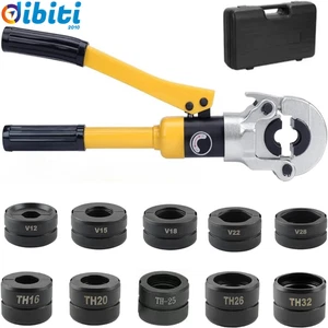 8T Utensili Di Crimpatura Idraulici per Tubi Pinza Idraulica Crimpare Set Di Str - Foto 1 di 12