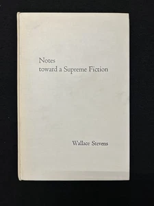 Wallace Stevens NOTES TOWARD A SUPREME FICTION 1942 limited numbered - Imagen 1 de 9