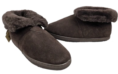 Bearpaw Tradicional 402M Hombres Zapatilla 9 M Chocolate Piel de Oveja Cuello Gamuza Botas Foto 1 de 4