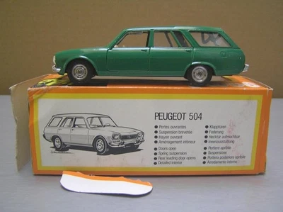 Station Wagon Solido 23C Peugeot 504 difícil de encontrar color escala 1/43 como nuevo en caja Foto 1 de 4