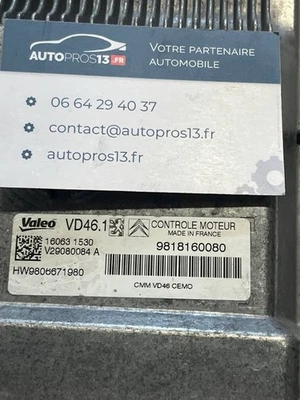CALCULATEUR MOTEUR PSA PEUGEOT CITROEN V29080084A HW9806671980 9818160080 VD46.1 - Immagine 1 di 4