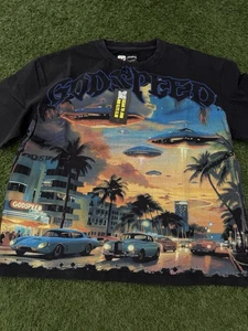 S - Godspeed UFO T-Shirt Herren schwarz Tee NEU 100 % authentisch schneller Versand - Bild 1 von 11