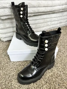 Christian Dior Women’s D-Strike Ankle Boot Size EUR 39/US 8 (Black) - Picture 1 of 7