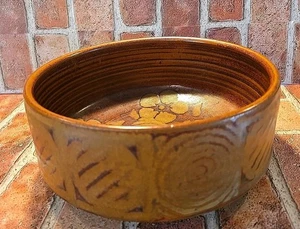 Cuenco de gres cerámica artística de estudio vintage Harriet Cohen MCM modernista FIRMADO - Imagen 1 de 22