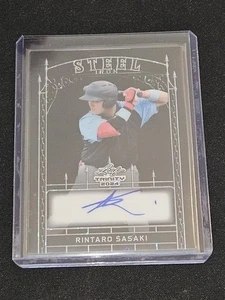 2024 Leaf Trinity Baseball Rintaro Sasaki Steel Iron Black Sparkle Auto 2/2 - Picture 1 of 2