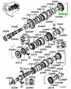 Gear, M/T Output Shaft 2nd Speed For: Mitsubishi Lancer Evo 7 8 9 - CT9A 5 Speed - Picture 1 of 1