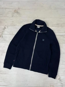 Vintage Woolrich Zip Up Sweater Wool Cardigan Men Size S Blue - Picture 1 of 10