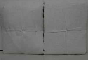 Pottery Barn Cortinas Filtradoras de Luz Algodón Lino Esmerilado, Juego/2 50" x 96" Blanco - Imagen 1 de 5