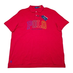 Polo Ralph Lauren uomo 2XL rossa ricamata nuova con etichetta - Foto 1 di 7