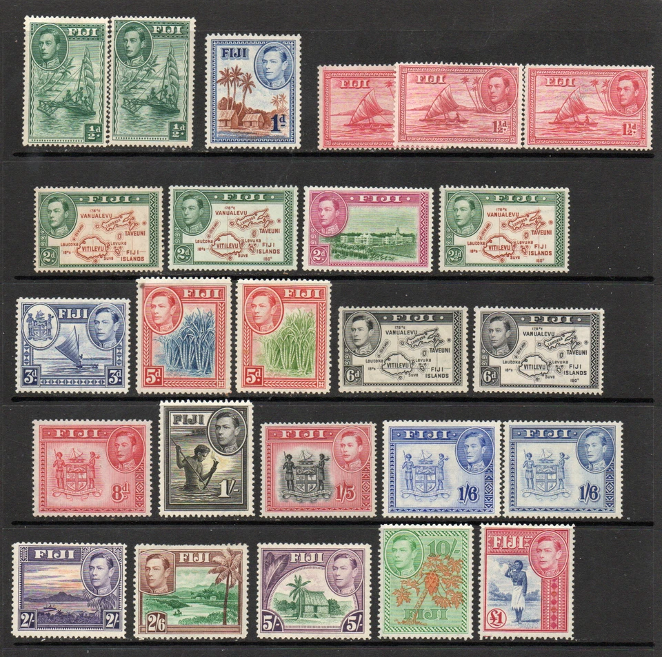 Fiji - SG# 249 - 266b + 249a, 252b, 263b MH/MLH / Lote 0825082 Foto 1 de 1