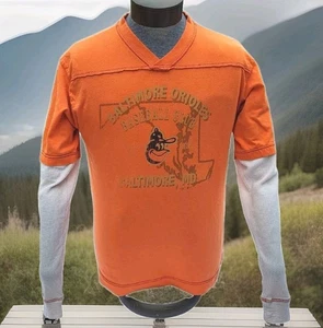 Camisa Baltimore Orioles Para Hombre M Naranja Larga Colección Cooperstown Majestuosa - Imagen 1 de 10